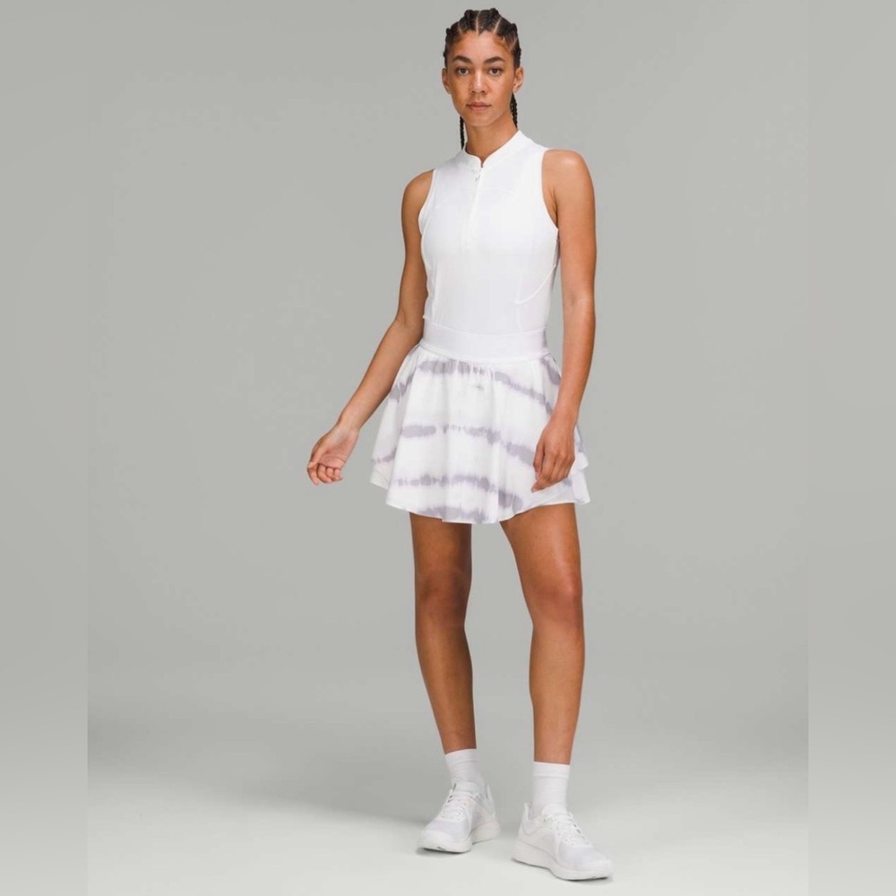 Lululemon Court Rival High Rise Skirt Skort Long Transverse Lilac Multi Size 12
